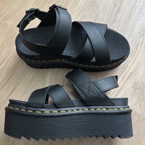 Dr. Martens Black Chunky Platform Sandals